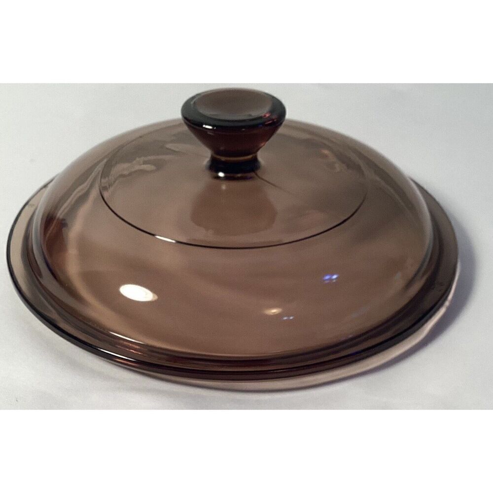 Pyrex V-I-C 28 Replacement 6.25” Lid Cranberry Glass for Saucepan